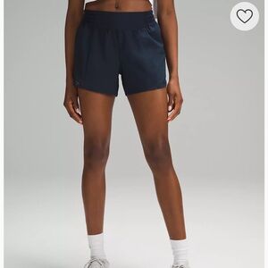 Lululemon Navy Hotty Hot Lined Short 4"